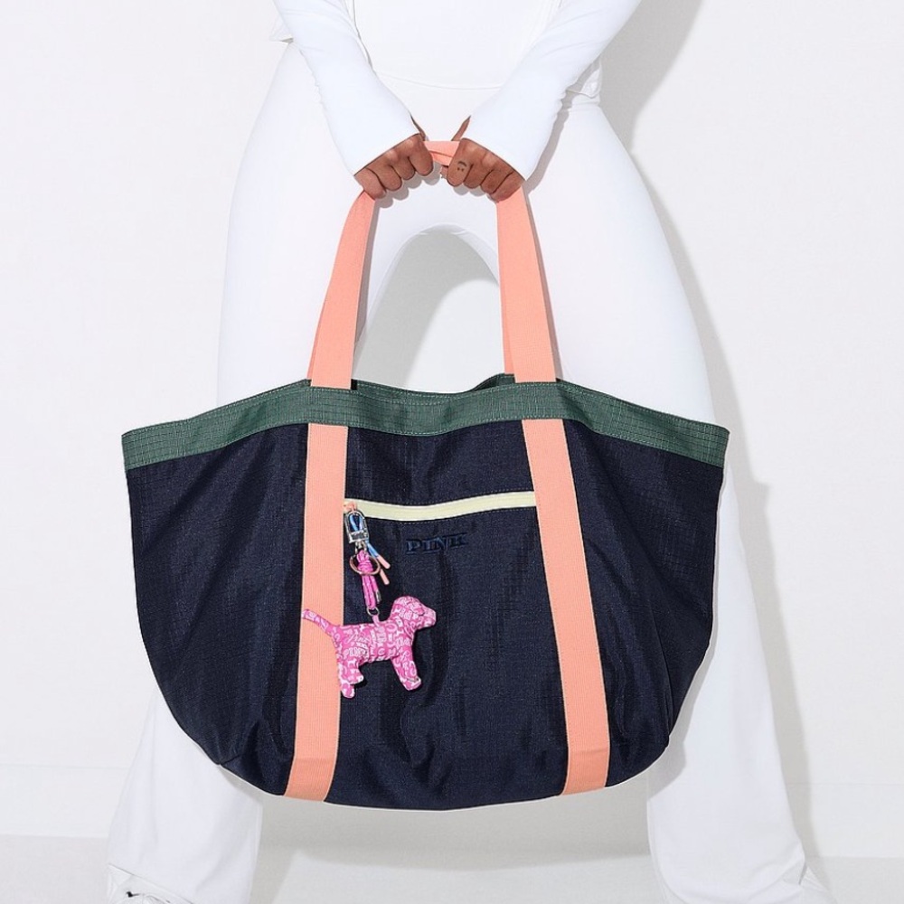 PINK Nylon Weekender Tote Bag NWT